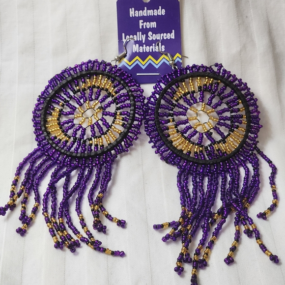 Colorful Beaded Earrings - Picture 3 of 6